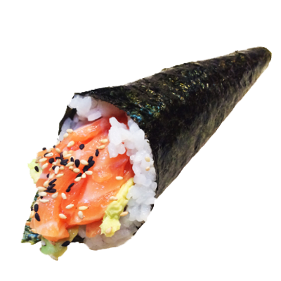 Temaki de salmón y aguacate